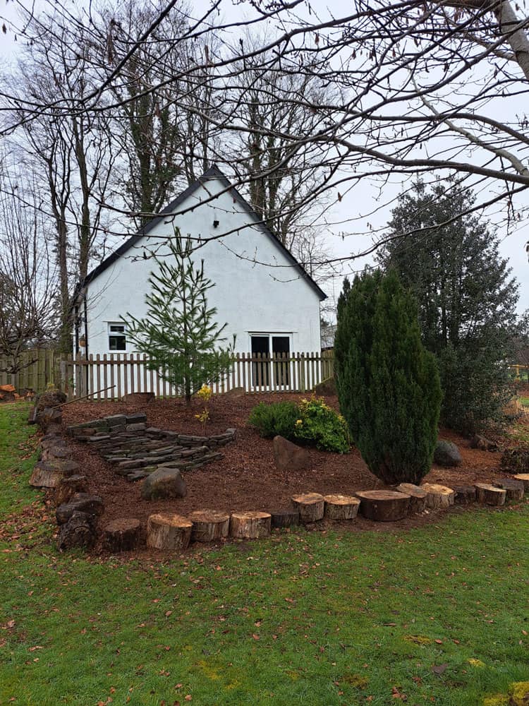 Over grown garden rockery