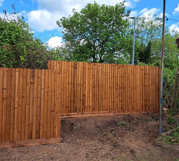 8 meters of feather fencing Completed in Cwmbran