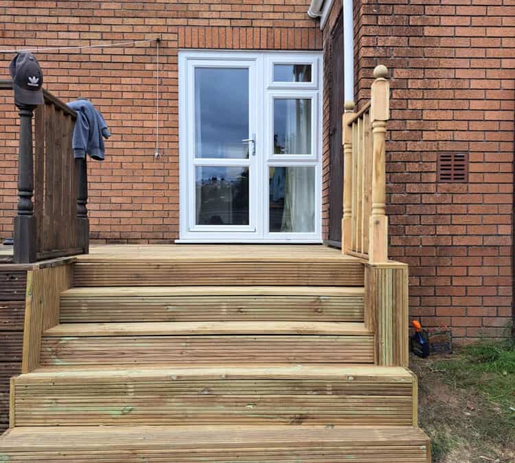 Decking repair job in Pontypool